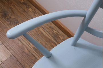 ヴィンテージ家具　イギリスビンテージ　ERCOL(アーコール)　アンティークペイント　希少!洗練された佇まいのラダーバックアームチェア(ダイニングチェア、椅子)(R-038909)