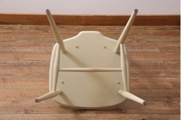 ヴィンテージ家具　イギリスビンテージ　ERCOL(アーコール)　アンティークペイント　希少!洗練された佇まいのラダーバックチェア(ダイニングチェア、椅子)(R-038910)