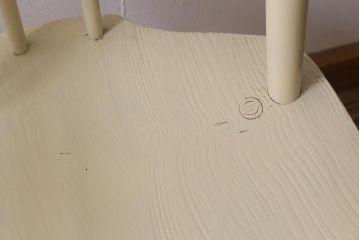 ヴィンテージ家具　イギリスビンテージ　ERCOL(アーコール)　アンティークペイント　希少!洗練された佇まいのラダーバックアームチェア(ダイニングチェア、椅子)(R-038911)