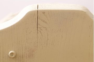 ヴィンテージ家具　イギリスビンテージ　ERCOL(アーコール)　アンティークペイント　希少!洗練された佇まいのラダーバックアームチェア(ダイニングチェア、椅子)(R-038911)