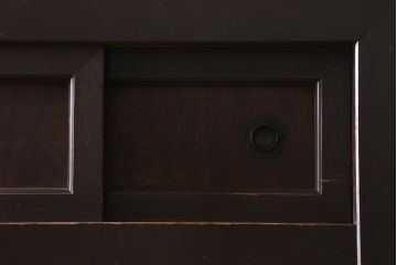 アンティーク家具　和製アンティーク　明治期　四尺　趣あふれる重ね水屋箪笥(食器棚、収納棚)(R-038915)