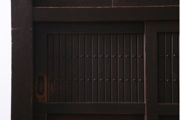 アンティーク家具　和製アンティーク　明治期　四尺　趣あふれる重ね水屋箪笥(食器棚、収納棚)(R-038915)