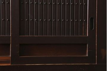 アンティーク家具　和製アンティーク　明治期　四尺　趣あふれる重ね水屋箪笥(食器棚、収納棚)(R-038915)