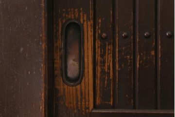 アンティーク家具　和製アンティーク　明治期　四尺　趣あふれる重ね水屋箪笥(食器棚、収納棚)(R-038915)