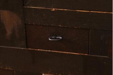 アンティーク家具　和製アンティーク　明治期　四尺　趣あふれる重ね水屋箪笥(食器棚、収納棚)(R-038915)