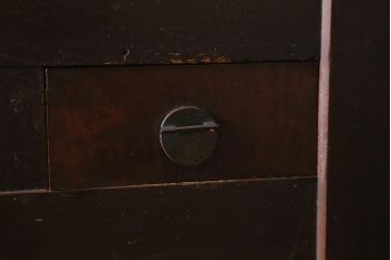 アンティーク家具　和製アンティーク　明治期　四尺　趣あふれる重ね水屋箪笥(食器棚、収納棚)(R-038915)