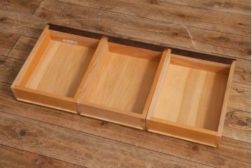 中古　松本民芸家具　モダンな雰囲気が魅力の90型茶タンス(サイドボード、戸棚)(定価約35万6千円)(R-038917)