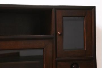 中古　松本民芸家具　モダンな雰囲気が魅力の90型茶タンス(サイドボード、戸棚)(定価約35万6千円)(R-038917)