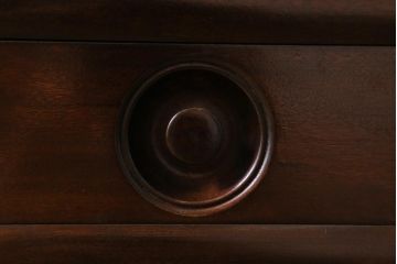 中古　松本民芸家具　モダンな雰囲気が魅力の90型茶タンス(サイドボード、戸棚)(定価約35万6千円)(R-038917)