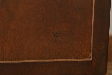 中古　松本民芸家具　モダンな雰囲気が魅力の90型茶タンス(サイドボード、戸棚)(定価約35万6千円)(R-038917)