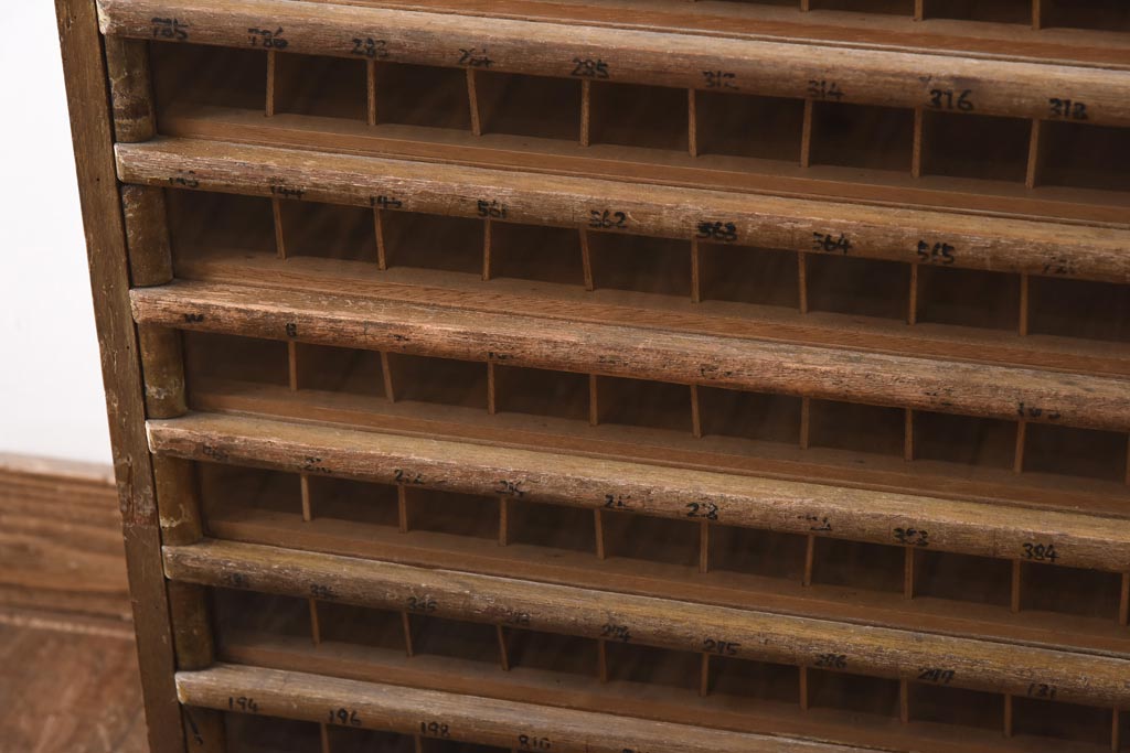 アンティーク家具　昭和中期　カネボウ　レトロな雰囲気漂う刺しゅう糸ケース(引き出し、収納棚)(R-038922)