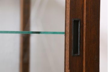 アンティーク家具　和製アンティーク　年月を重ねた木の風合いが魅力のガラスケース(ショーケース、陳列棚)(R-038980)