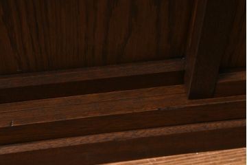 アンティーク家具　和製アンティーク　年月を重ねた木の風合いが魅力のガラスケース(ショーケース、陳列棚)(R-038980)