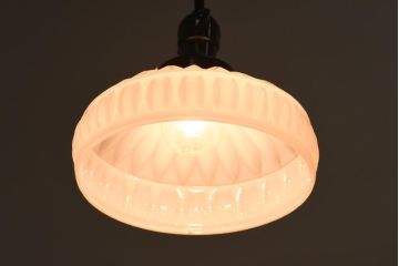 アンティーク照明　昭和初期　上品な印象を与えてくれるペンダントライト(天井照明、吊り下げ照明、シェード)(R-038985)