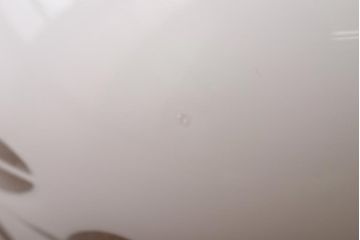 アンティーク照明　昭和レトロ　コロンと丸いフォルムが愛らしい切子のペンダントライト(天井照明、吊り下げ照明、シェード)(R-038988)