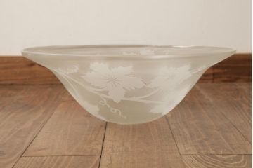 ヴィンテージ照明　アメリカビンテージ　フロストガラスのシェードが上品なフロアスタンド(フロアライト)(R-038995)