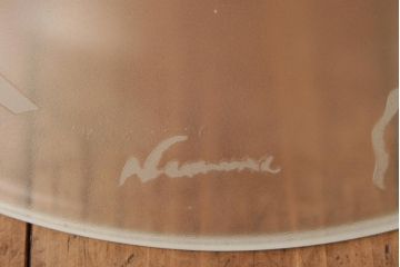 ヴィンテージ照明　アメリカビンテージ　フロストガラスのシェードが上品なフロアスタンド(フロアライト)(R-038995)