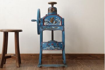 アンティーク雑貨　レトロ雑貨　三晃　手動式かき氷機(手回し、ディスプレイ)(R-038996)