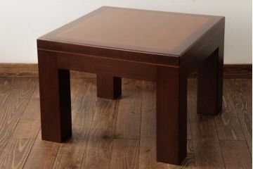 中古　CONDE HOUSE(カンディハウス)　ウォールナット材　象嵌細工が施されたモダンなローテーブル(リビングテーブル、サイドテーブル、座卓)(R-038998)