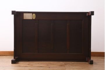 ヴィンテージ家具　唐木指物　紫檀(シタン)材　漆塗り　落ち着いた和の空間を演出する座卓(ローテーブル、ビンテージ)(R-039011)