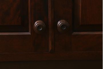 中古　北海道民芸家具　脚付きリメイク　シックな佇まいが魅力的なローボード(テレビ台、収納棚)(R-039014)