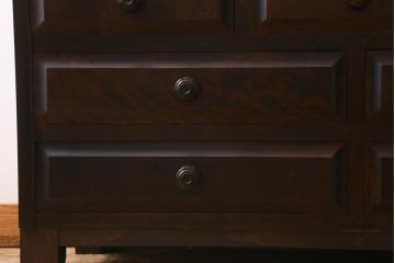 中古　リメイク　北海道民芸家具　洗練された佇まいのサイドボード(収納棚、戸棚)(R-039015)