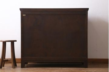 中古　リメイク　北海道民芸家具　洗練された佇まいのサイドボード(収納棚、戸棚)(R-039015)