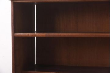 アンティーク家具　和製アンティーク　昭和初期　前面ケヤキ材　ダイナミックな木目が魅力の戸棚(茶棚、収納棚、キャビネット)(R-039017)