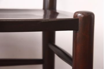 中古　松本民芸家具　シンプルなデザインが魅力的なラダーバックチェア(ダイニングチェア、椅子)(R-039020)