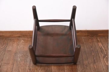 中古　松本民芸家具　シンプルなデザインが魅力的なラダーバックチェア(ダイニングチェア、椅子)(R-039020)