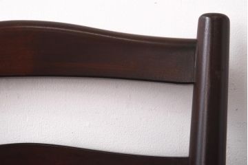 中古　松本民芸家具　シンプルなデザインが魅力的なラダーバックチェア(ダイニングチェア、椅子)(R-039021)