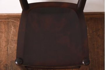 中古　松本民芸家具　シンプルなデザインが魅力的なラダーバックチェア(ダイニングチェア、椅子)(R-039021)