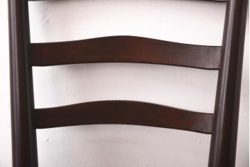 中古　松本民芸家具　シンプルなデザインが魅力的なラダーバックチェア(ダイニングチェア、椅子)(R-039021)