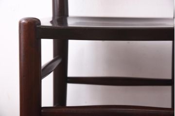 中古　松本民芸家具　シンプルなデザインが魅力的なラダーバックチェア(ダイニングチェア、椅子)(R-039021)