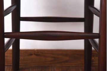 中古　松本民芸家具　シンプルなデザインが魅力的なラダーバックチェア(ダイニングチェア、椅子)(R-039021)