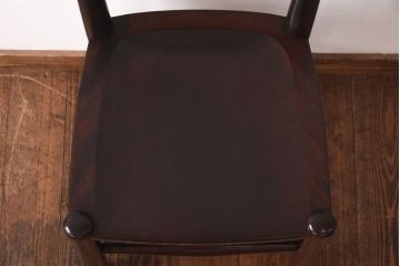 中古　松本民芸家具　シンプルなデザインが魅力的なラダーバックチェア(ダイニングチェア、椅子)(R-039022)