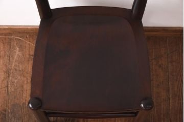 中古　松本民芸家具　シンプルなデザインが魅力的なラダーバックチェア(ダイニングチェア、椅子)(R-039023)