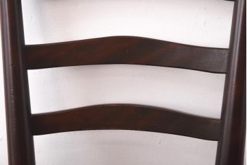 中古　松本民芸家具　シンプルなデザインが魅力的なラダーバックチェア(ダイニングチェア、椅子)(R-039023)