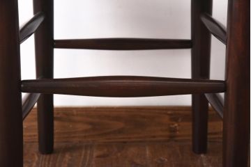 中古　松本民芸家具　シンプルなデザインが魅力的なラダーバックチェア(ダイニングチェア、椅子)(R-039023)