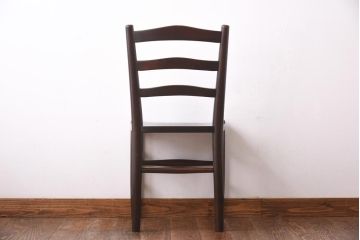 中古　松本民芸家具　シンプルなデザインが魅力的なラダーバックチェア(ダイニングチェア、椅子)(R-039024)