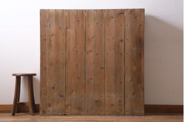 アンティーク家具　昭和初期　古い木の質感が味わい深いシンプルな収納棚(オープンラック、下駄箱)(R-039026)