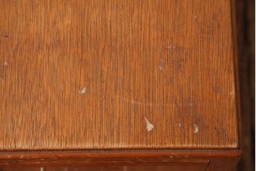 アンティーク家具　昭和中期　レトロな佇まいが可愛らしい片袖デスク(座机、在宅ワーク、在宅用文机)(R-039033)