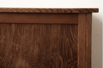 アンティーク家具　大正昭和初期　まだら模様の木目が目を惹く戸棚(収納棚、キャビネット、下駄箱)(R-039034)