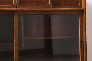 ビンテージ家具　和製ビンテージ　昭和中期　茶箪笥(茶棚、収納棚、戸棚)(R-039035)