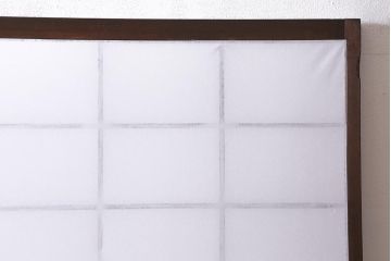 アンティーク建具　和製アンティーク　当店オリジナルガラス　和モダンな空間作りに活躍する障子戸2枚セット(引き戸、建具)(R-039037)