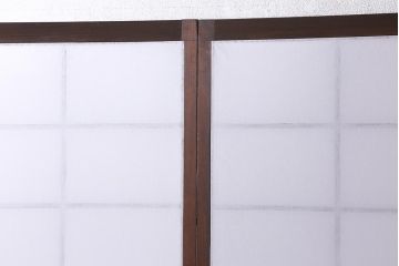 アンティーク建具　和製アンティーク　当店オリジナルガラス　和モダンな空間作りに活躍する障子戸2枚セット(引き戸、建具)(R-039037)