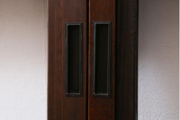 アンティーク建具　裏障子　上品な和の雰囲気漂う格子戸4枚セット(障子戸、帯ガラス戸、引き戸)(R-039038)