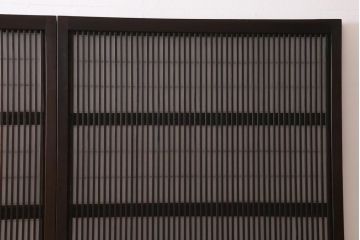 アンティーク建具　裏障子　上品な和の雰囲気漂う格子戸4枚セット(障子戸、帯ガラス戸、引き戸)(R-039038)
