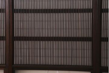 アンティーク建具　裏障子　上品な和の雰囲気漂う格子戸4枚セット(障子戸、帯ガラス戸、引き戸)(R-039038)
