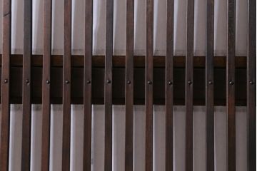 アンティーク建具　裏障子　上品な和の雰囲気漂う格子戸4枚セット(障子戸、帯ガラス戸、引き戸)(R-039038)